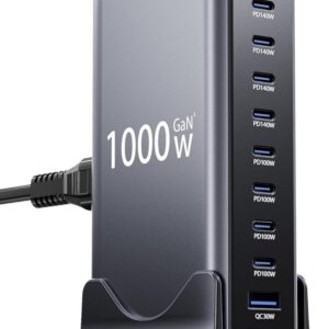 MX 1000 Watts USB C Charger, 10-Port GaN Charging Station with 140W PD Output, Multiport USB C Fast Charger for Laptop,USB Charging Hub