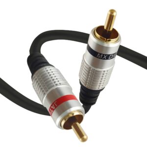 MX RCA Plug To MX RCA Plug Cord (DIGITAL) TIP GOLD PLATED – 1.5 MTR - MX 1191